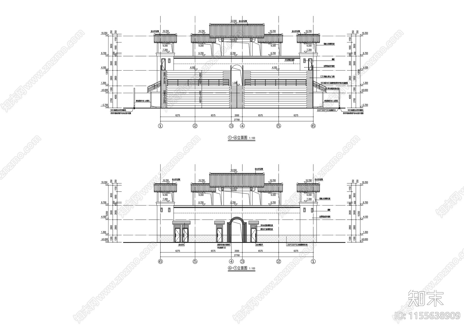 文化融合示范园Acad施工图下载【ID:1155638909】