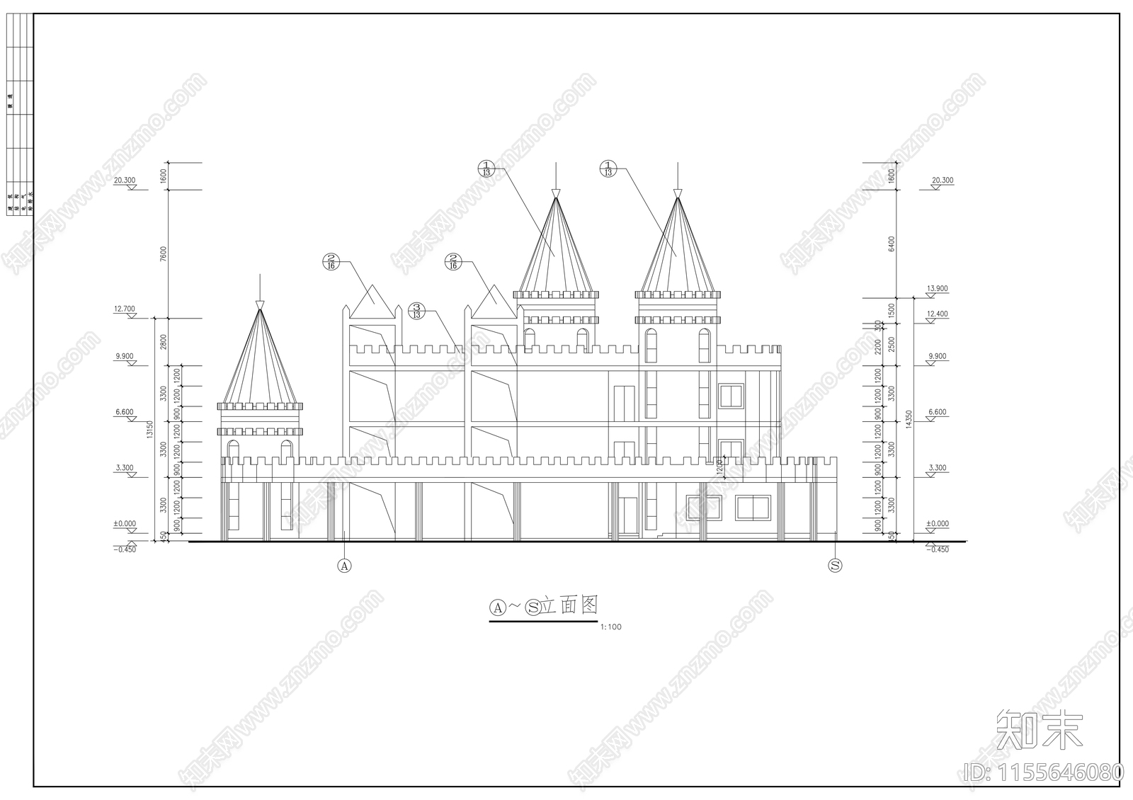 幼儿园建筑cad施工图下载【ID:1155646080】