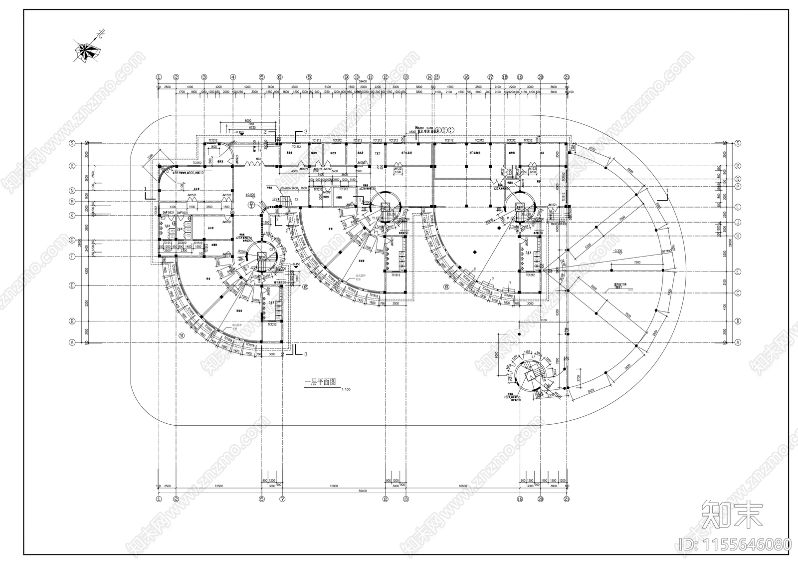 幼儿园建筑cad施工图下载【ID:1155646080】