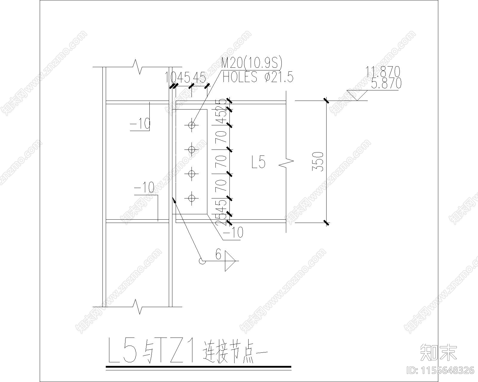 楼面梁与楼承板节点构造详图施工图下载【ID:1155648326】