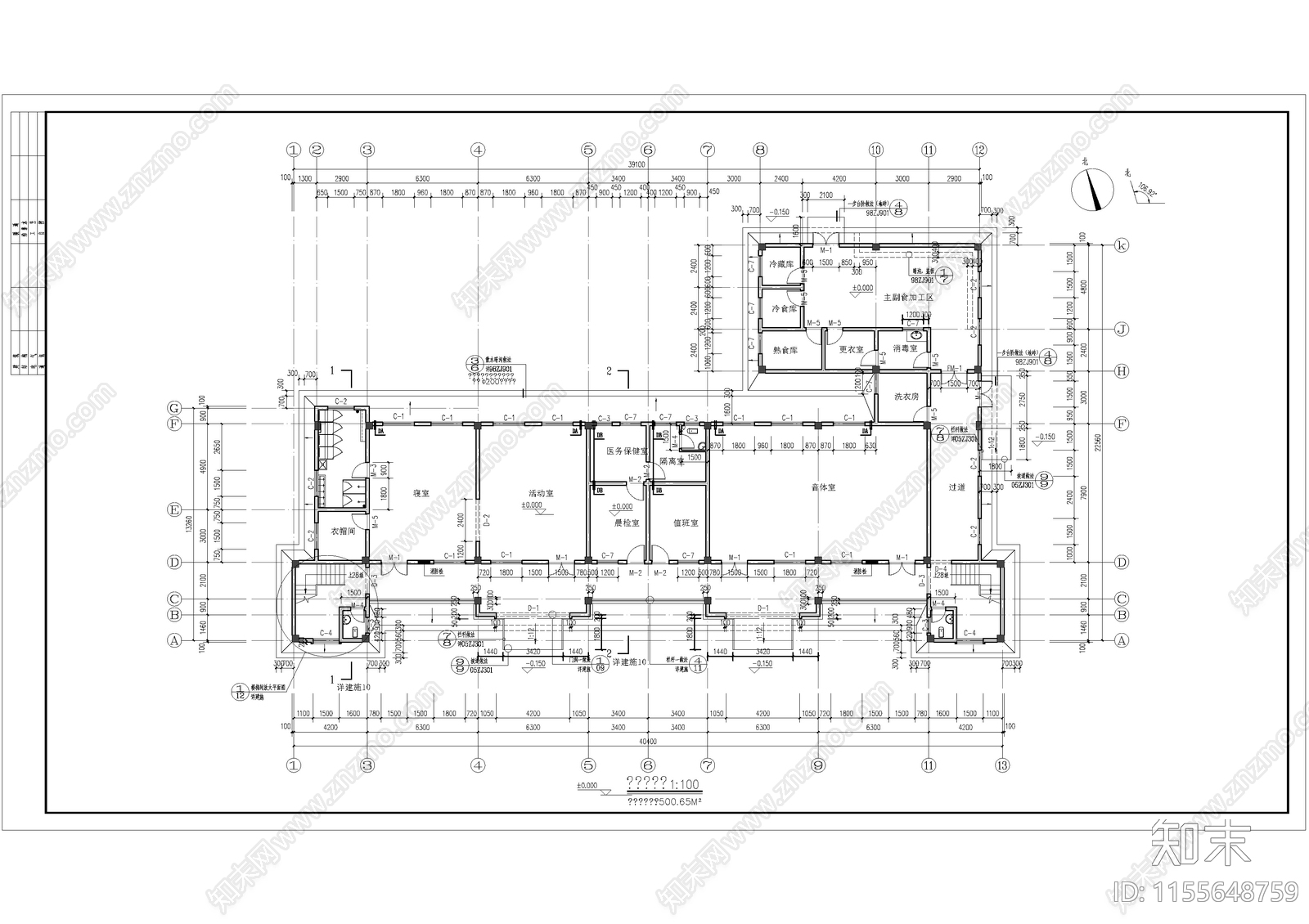 幼儿园cad施工图下载【ID:1155648759】