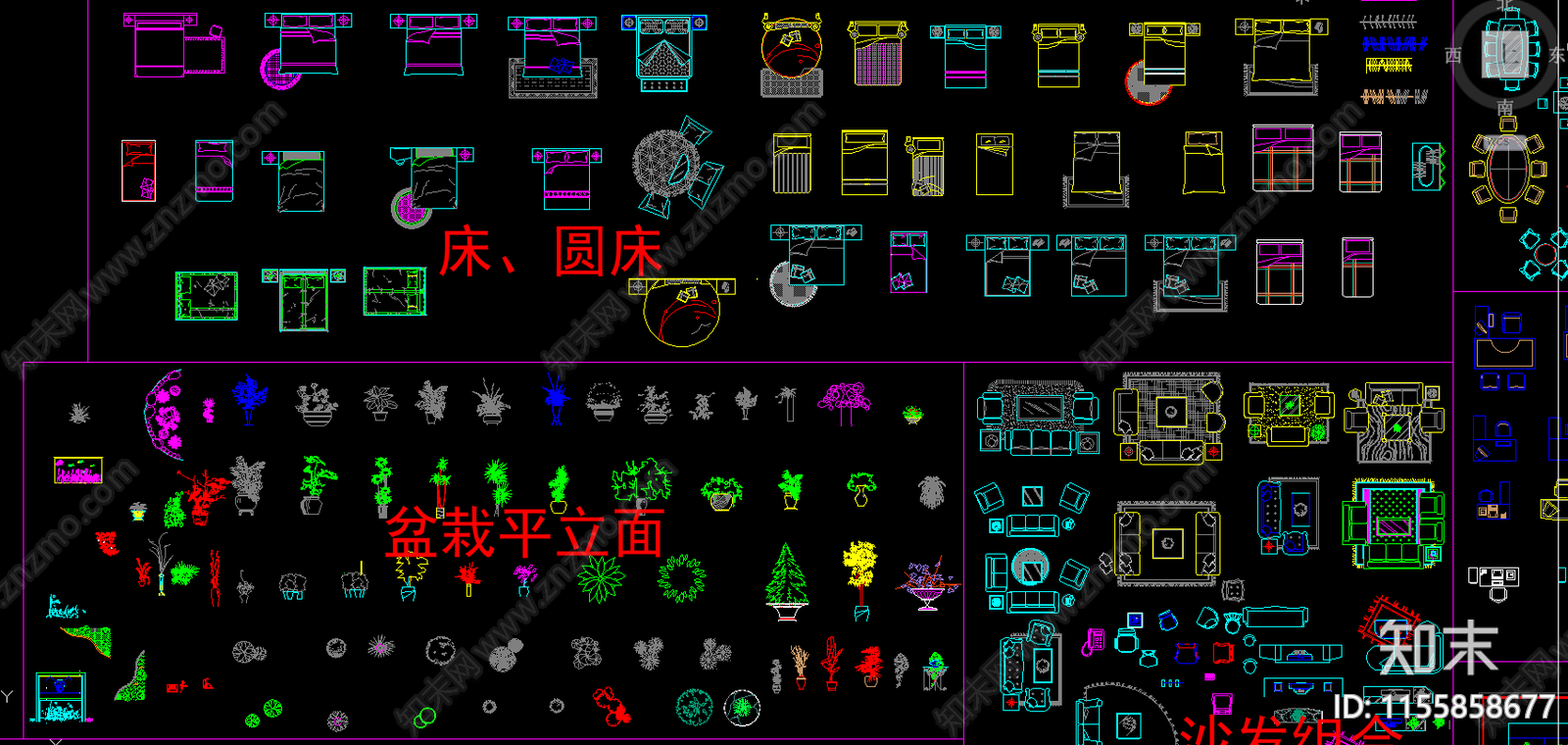 最新图库大全室内家具施工图下载【ID:1155858677】