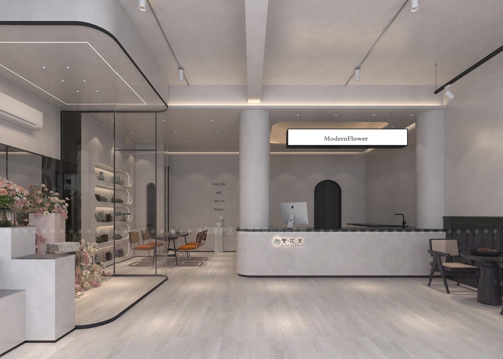 侘寂花店3D模型下载【ID:1155651766】