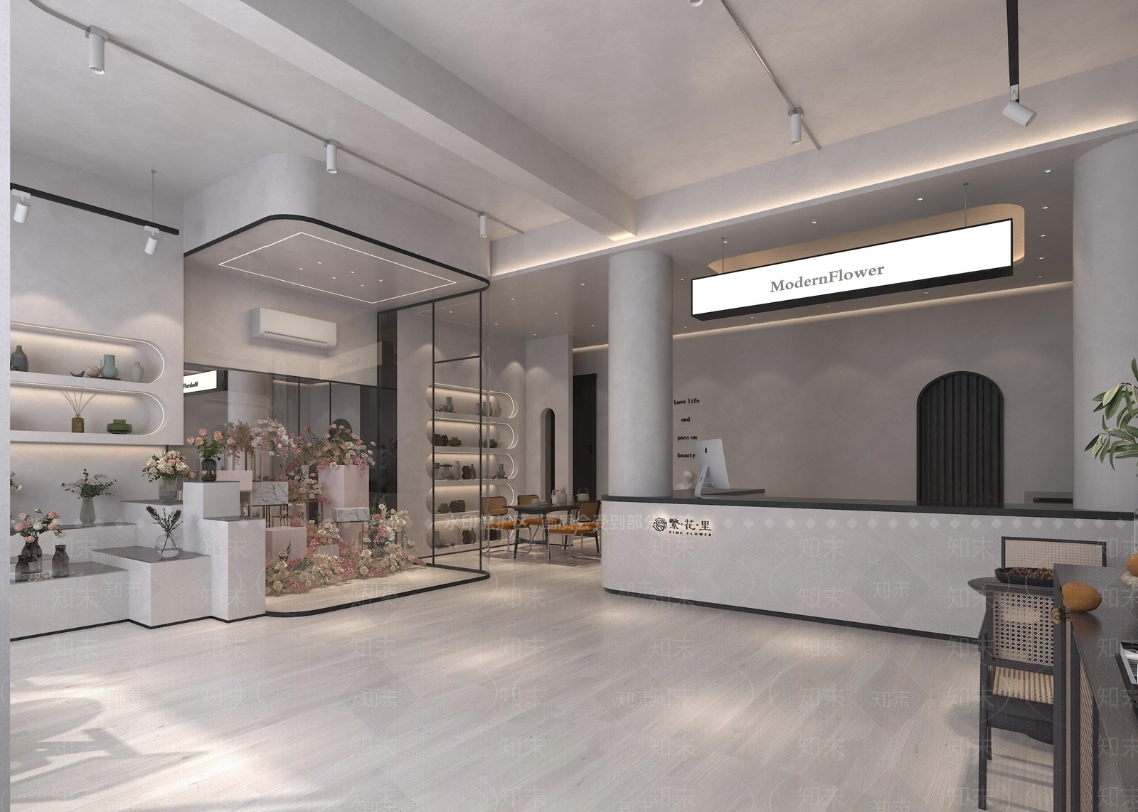 侘寂花店3D模型下载【ID:1155651766】