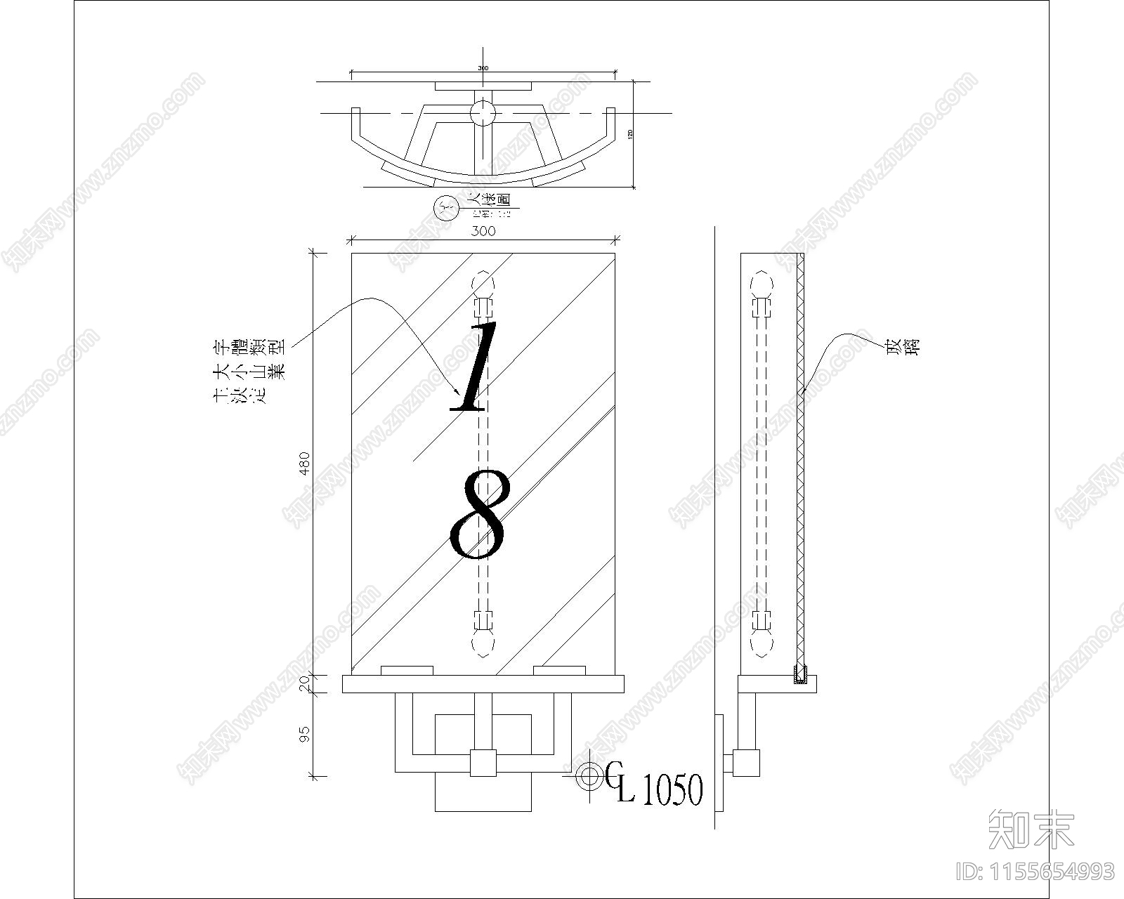 电梯楼层灯施工图下载【ID:1155654993】