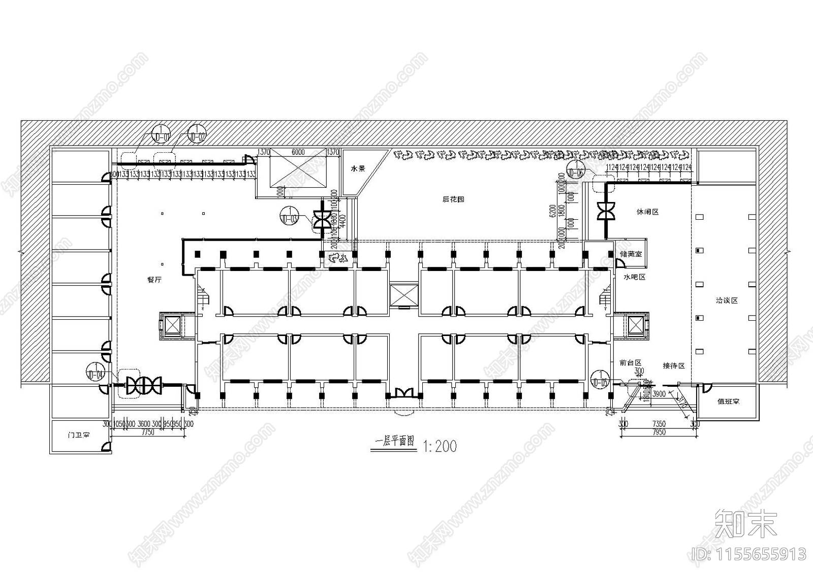 办公楼平立剖及结构cad施工图下载【ID:1155655913】