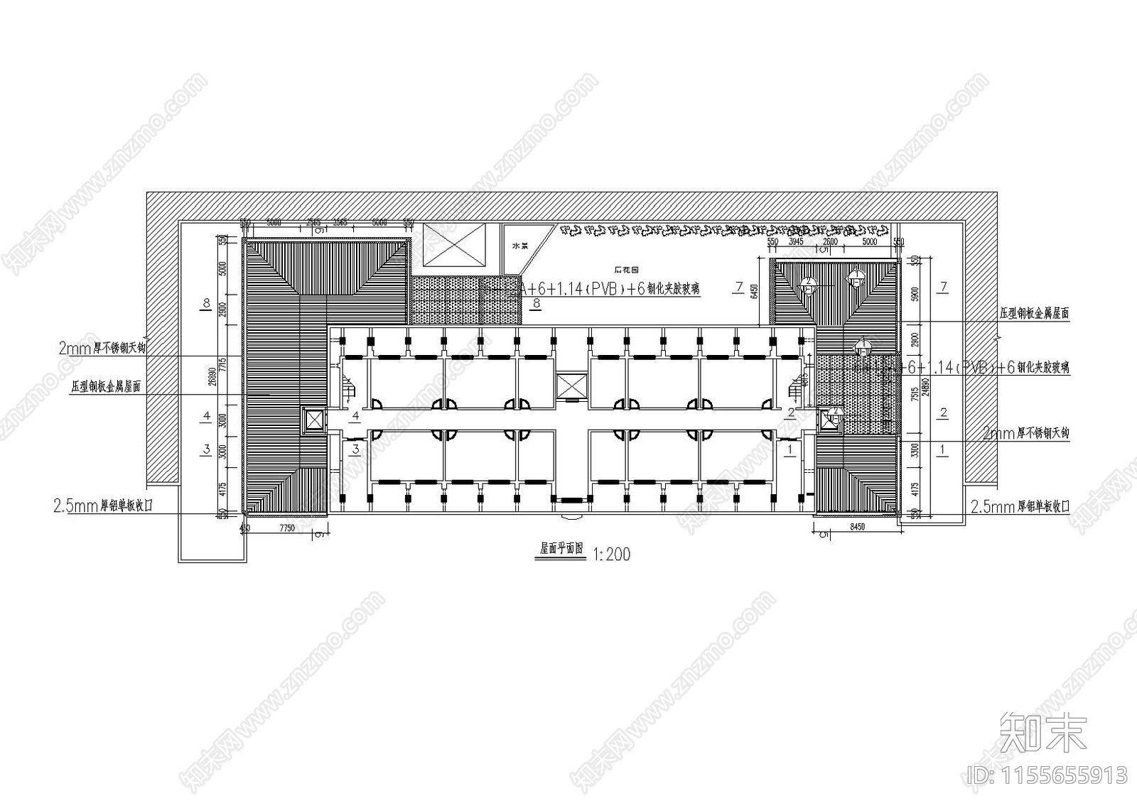 办公楼平立剖及结构cad施工图下载【ID:1155655913】