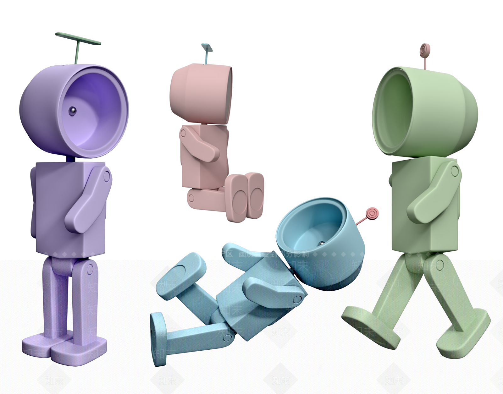 现代创意机器人台灯SU模型下载【ID:1155665522】