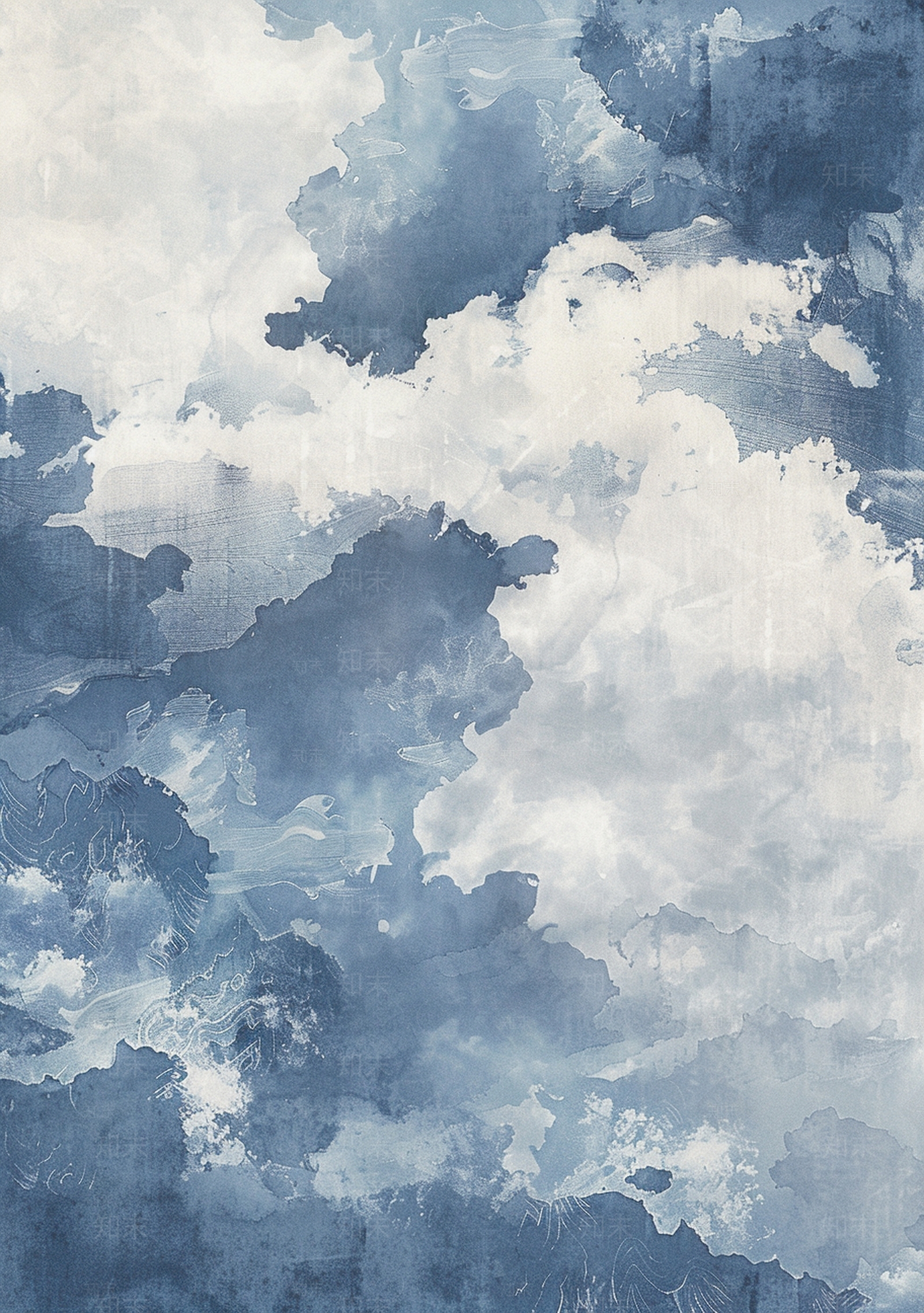 新中式抽象水墨地毯贴图下载【ID:1155668127】