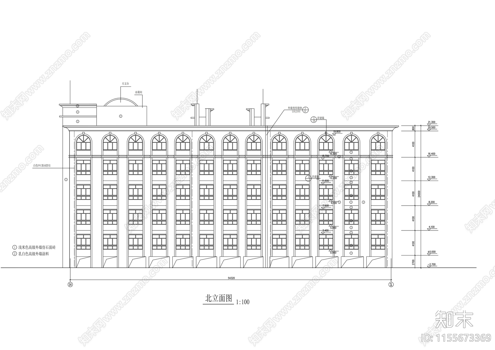 中学综合楼建筑cad施工图下载【ID:1155673369】