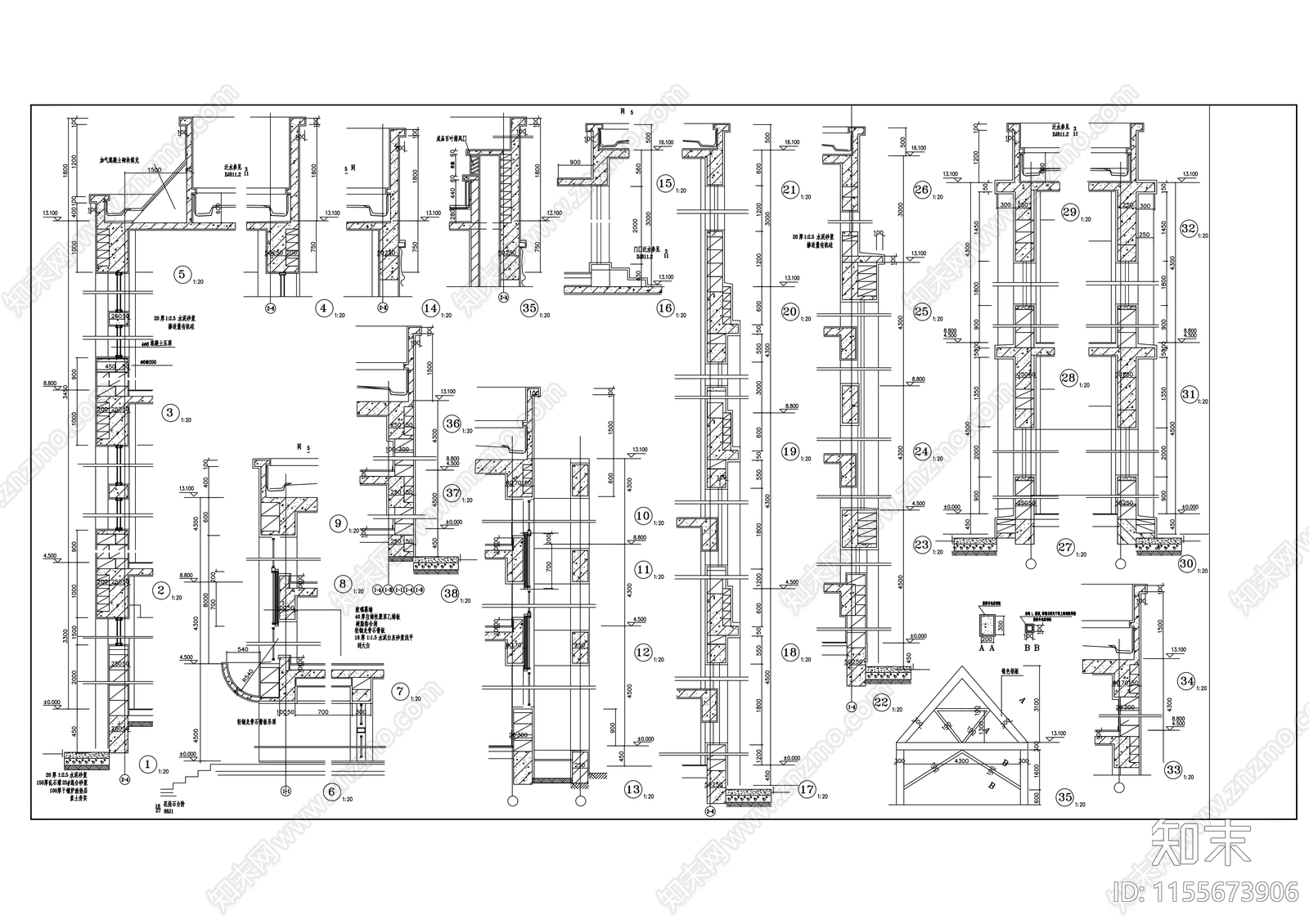 少儿图书馆建筑cad施工图下载【ID:1155673906】