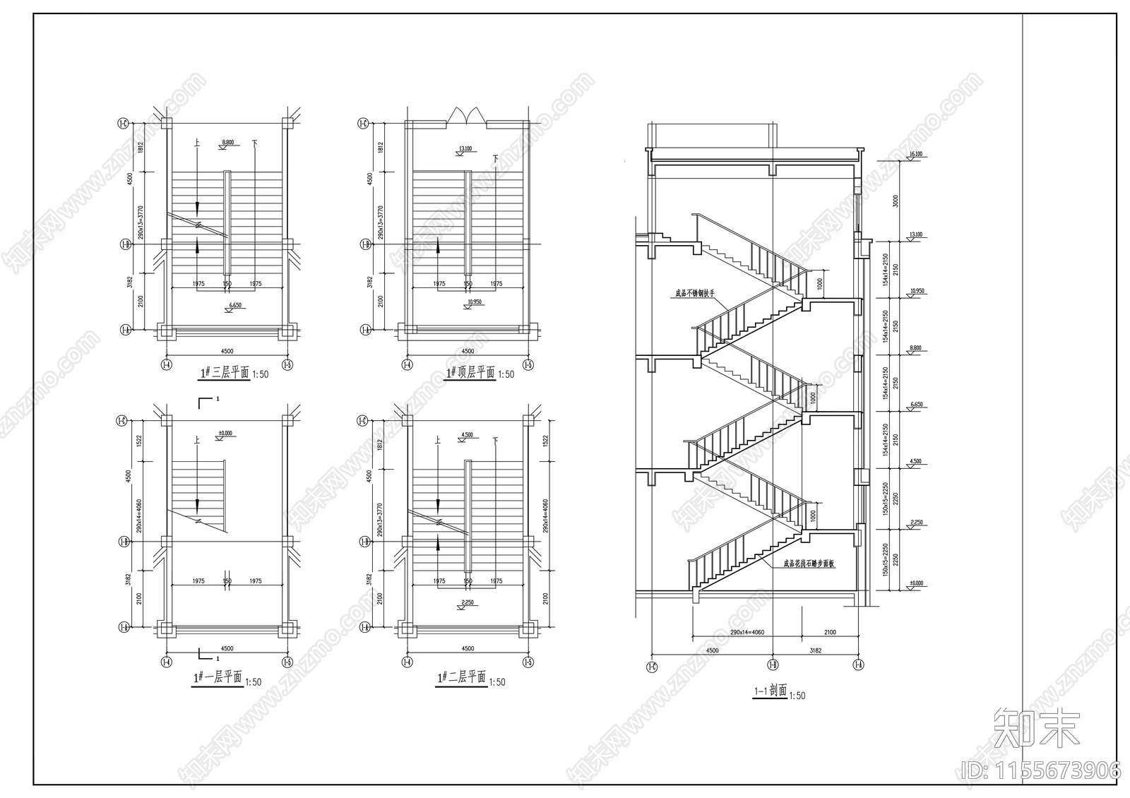 少儿图书馆建筑cad施工图下载【ID:1155673906】