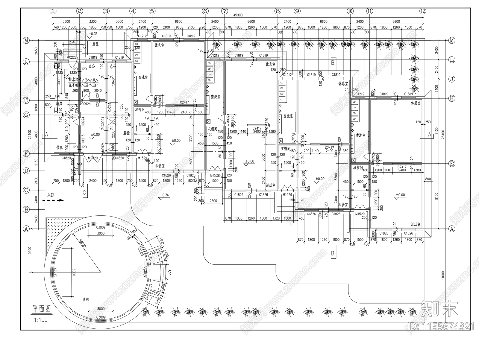 小型幼儿园建筑施工图下载【ID:1155674321】