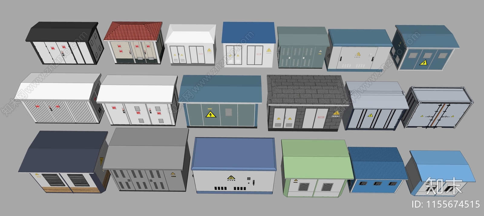 配电室电箱SU模型下载【ID:1155674515】