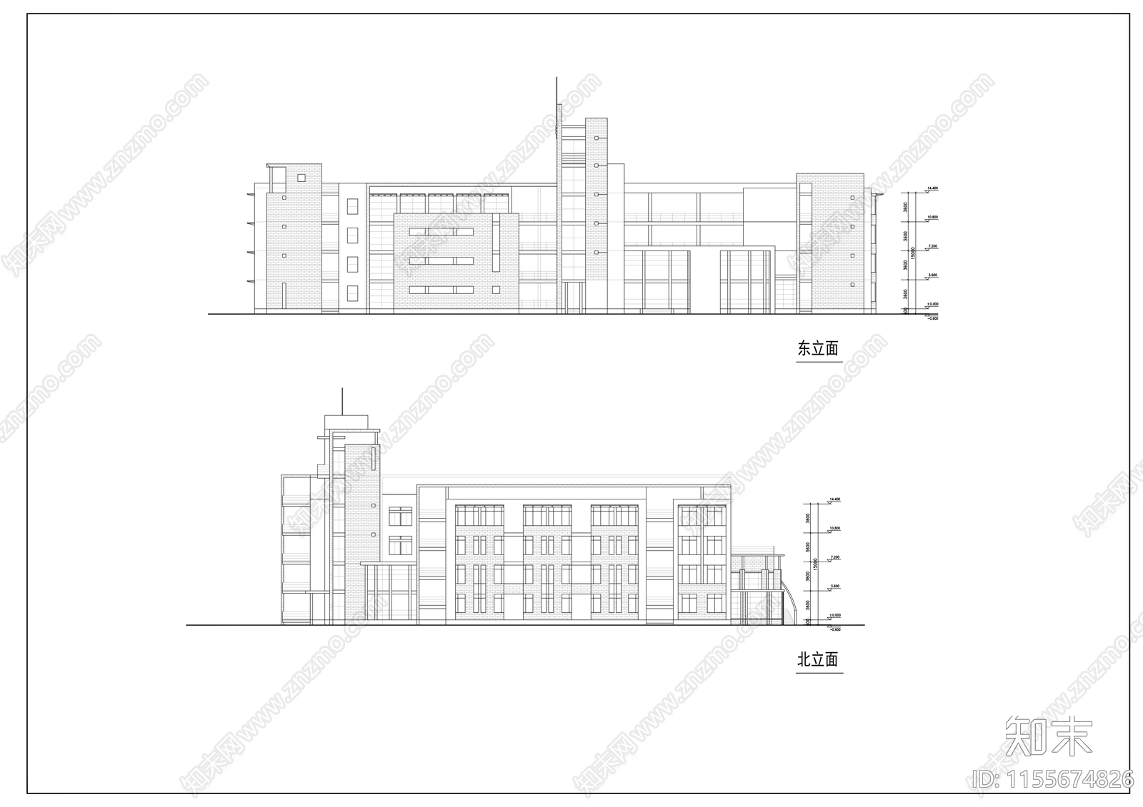 学校建筑cad施工图下载【ID:1155674826】