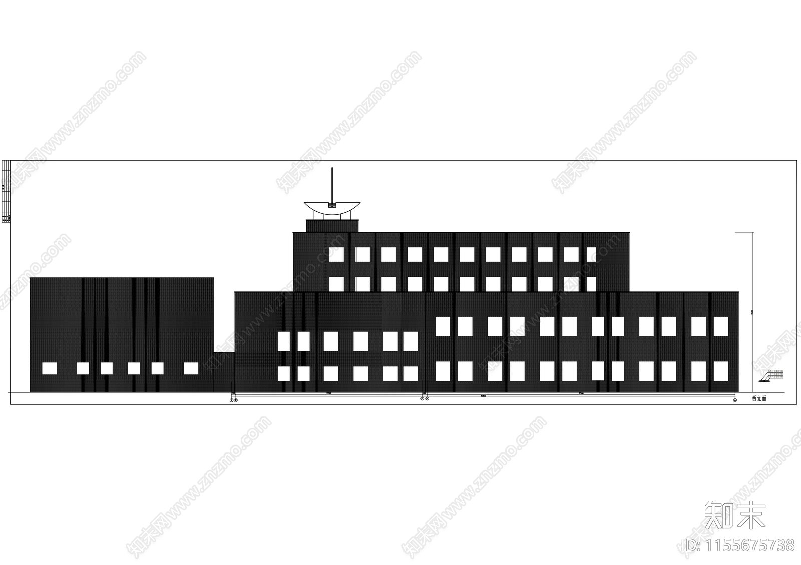 艺术楼建筑cad施工图下载【ID:1155675738】