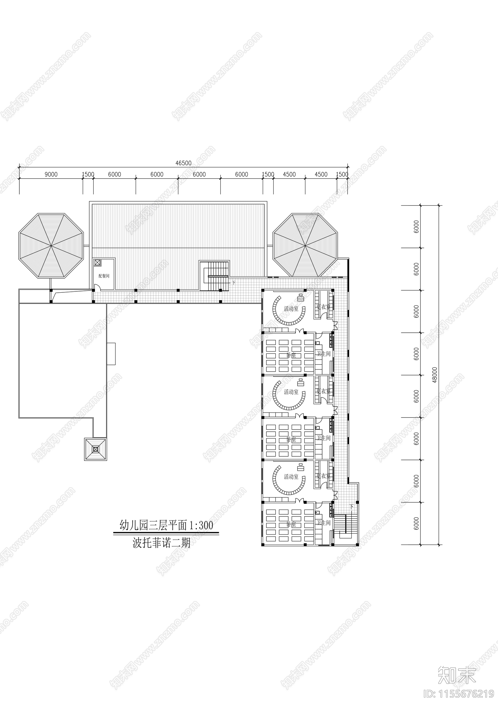 幼儿园建筑cad施工图下载【ID:1155676219】