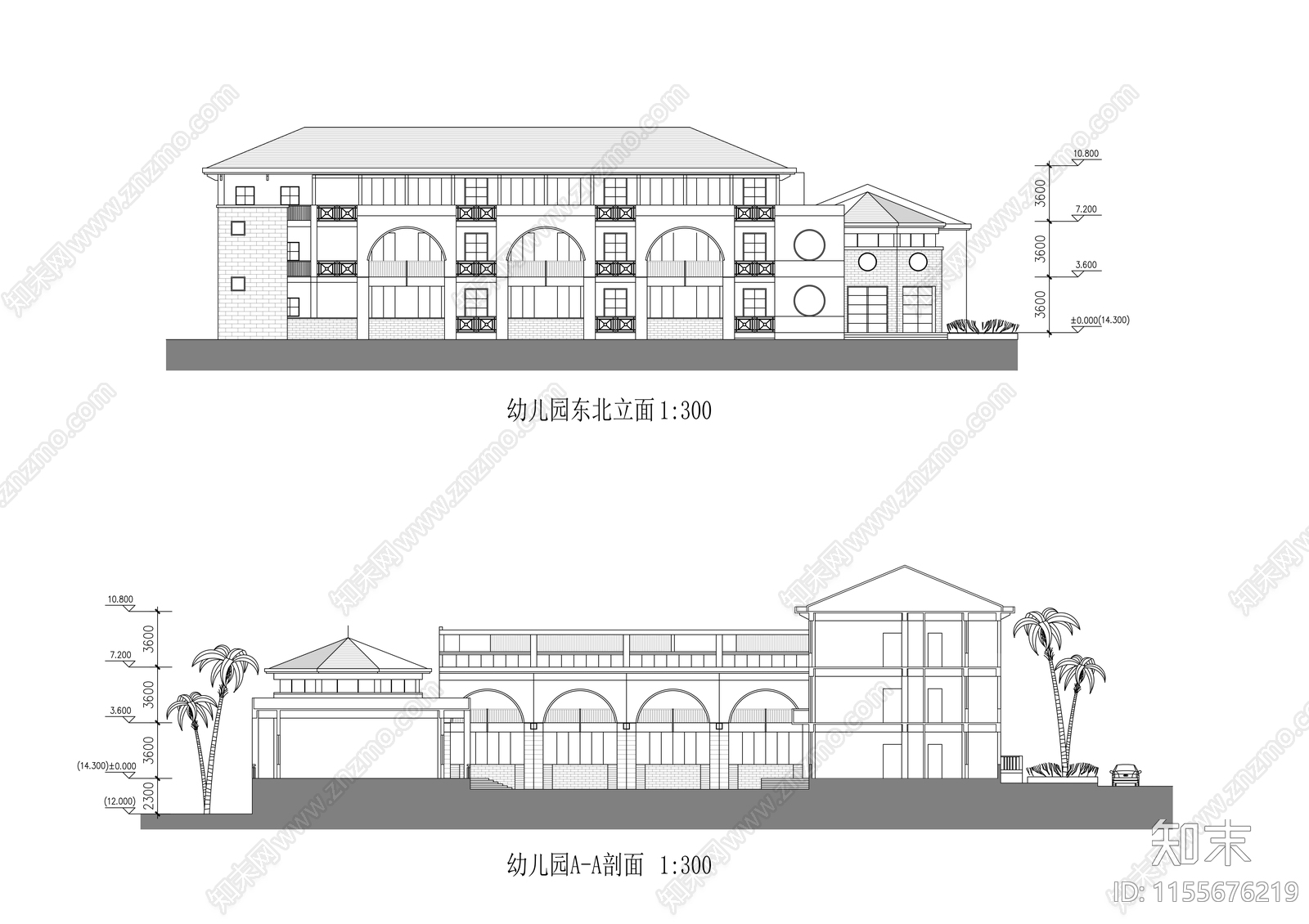 幼儿园建筑cad施工图下载【ID:1155676219】