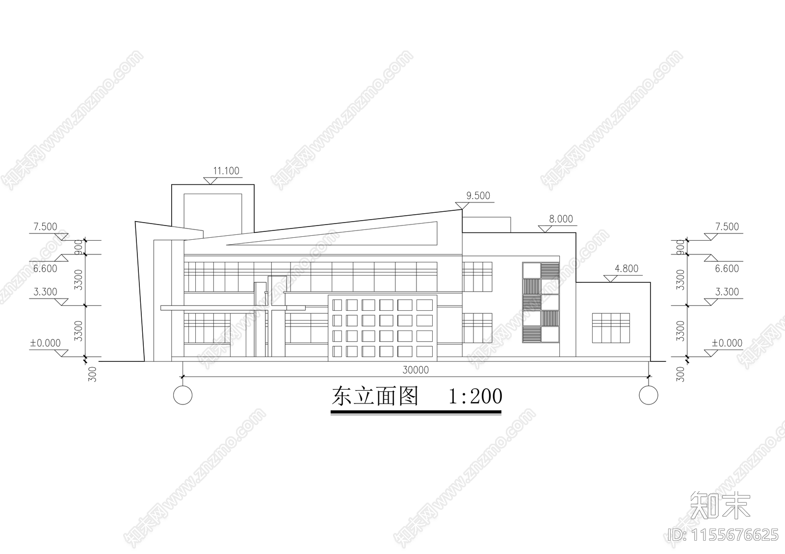 幼儿园建筑cad施工图下载【ID:1155676625】