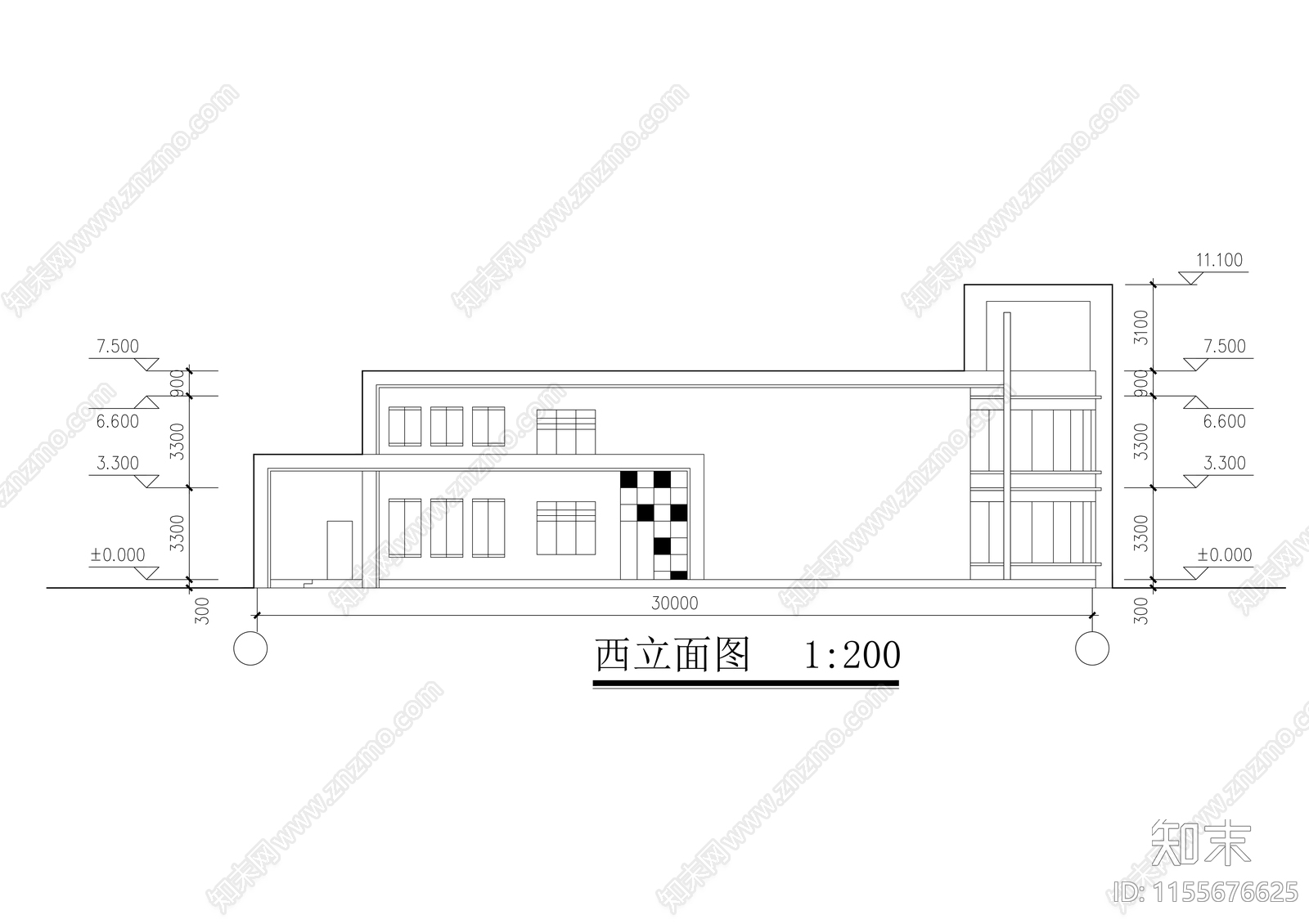 幼儿园建筑cad施工图下载【ID:1155676625】