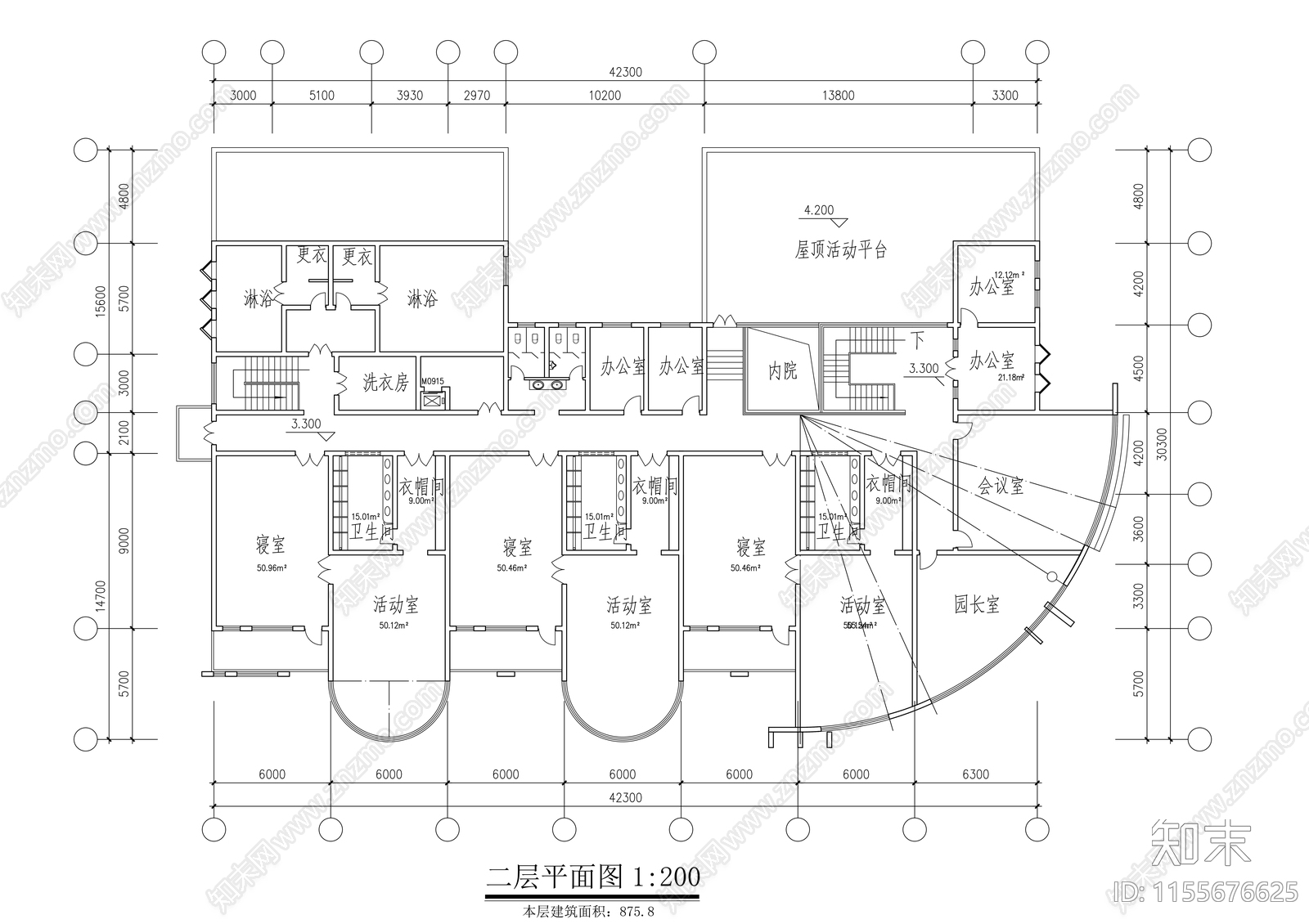 幼儿园建筑cad施工图下载【ID:1155676625】