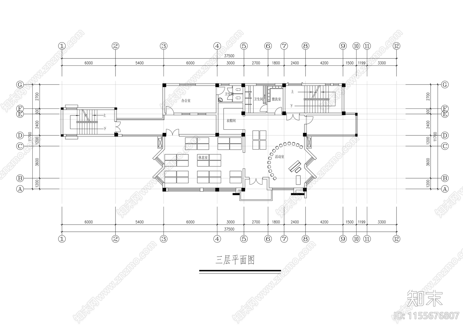 幼儿园建筑cad施工图下载【ID:1155676807】