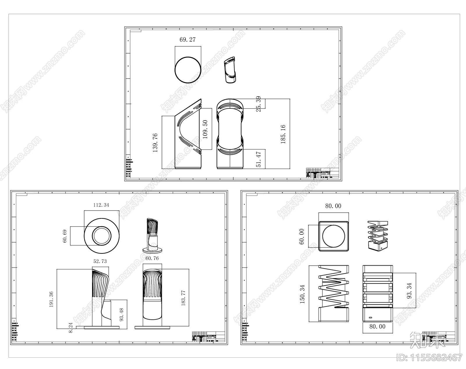 户外落地灯cad施工图下载【ID:1155682467】