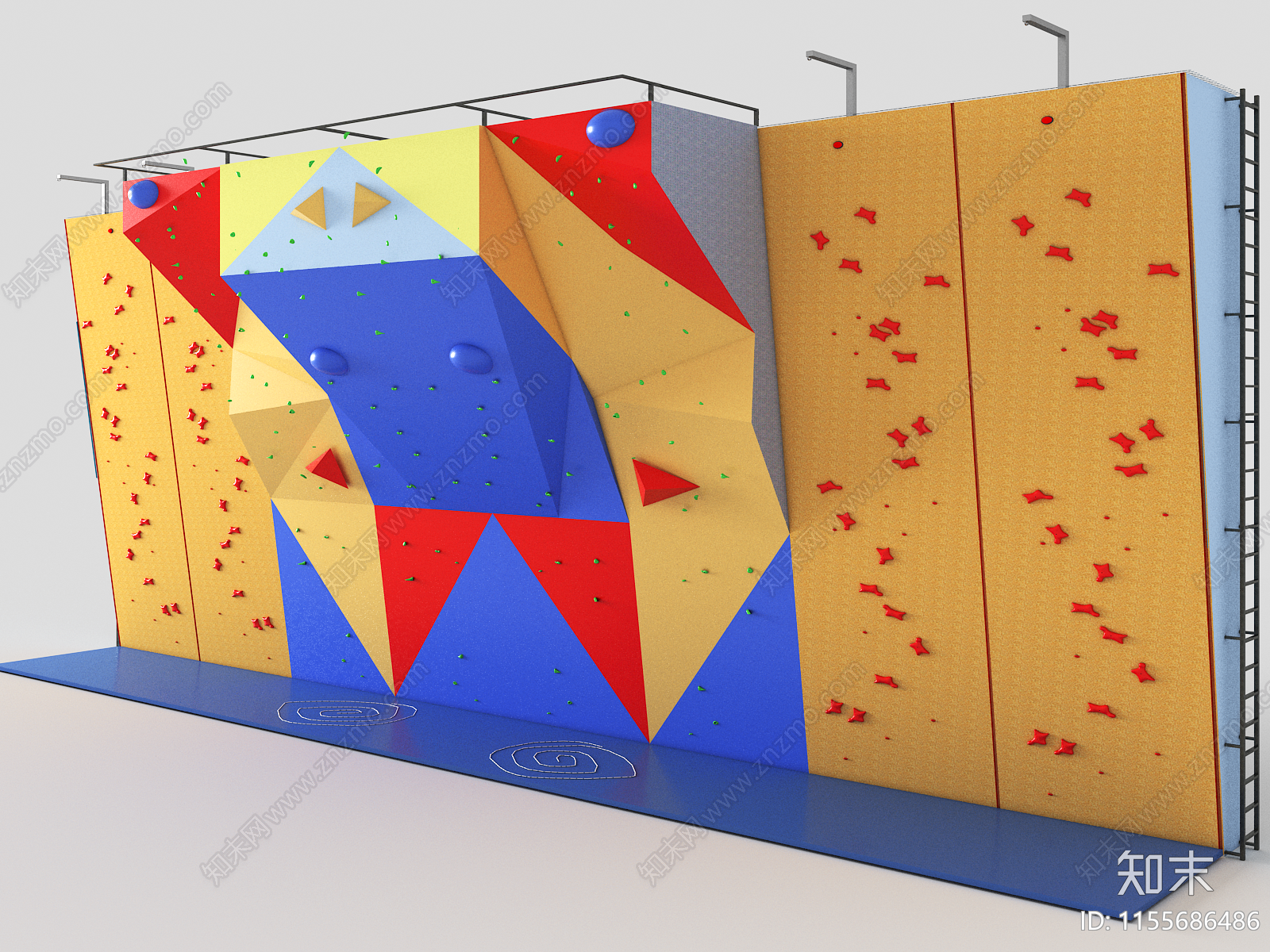 现代攀岩运动器材3D模型下载【ID:1155686486】