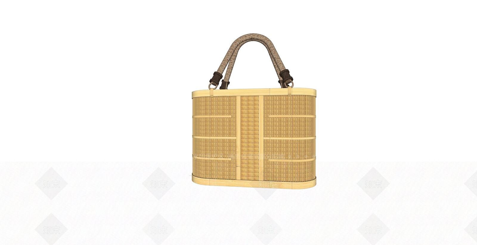 现代竹编篮子SU模型下载【ID:1155705062】