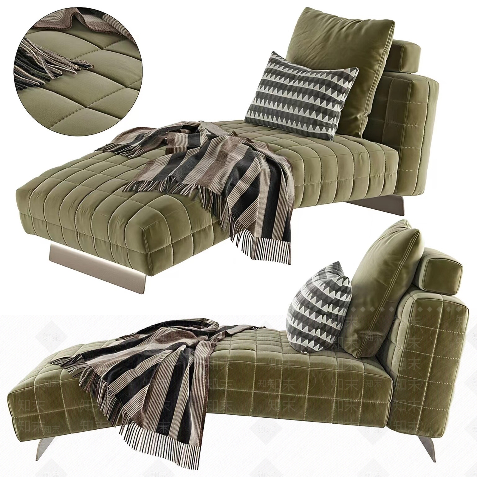 现代躺椅3D模型下载【ID:1155710867】