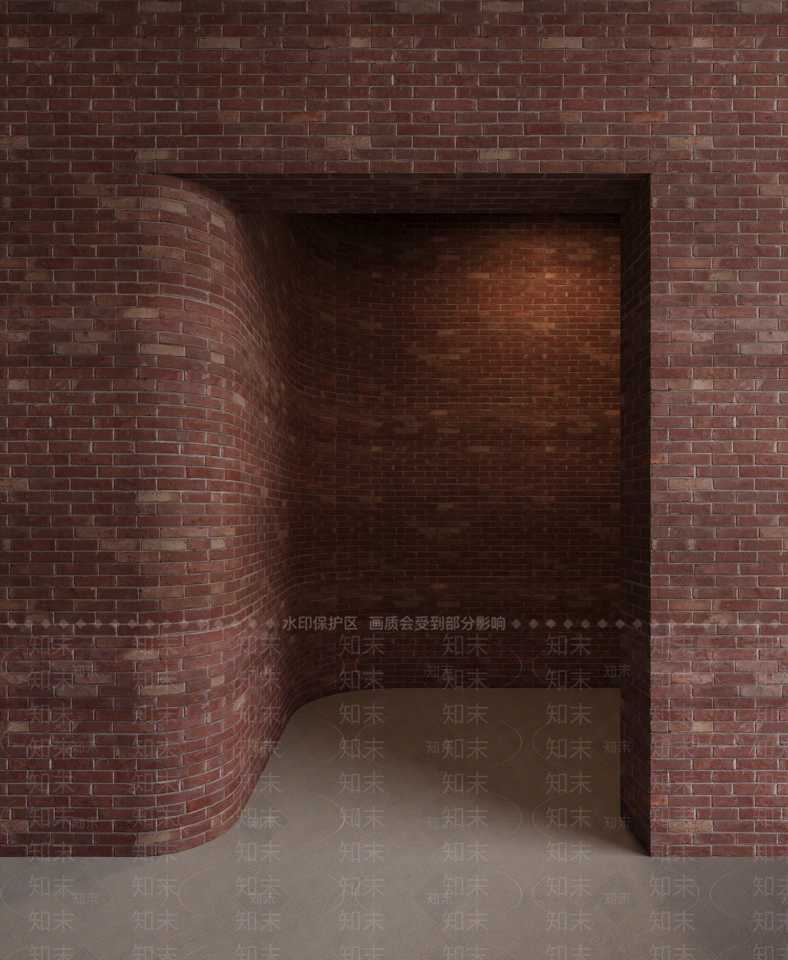 现代红砖墙面3D模型下载【ID:1155714720】