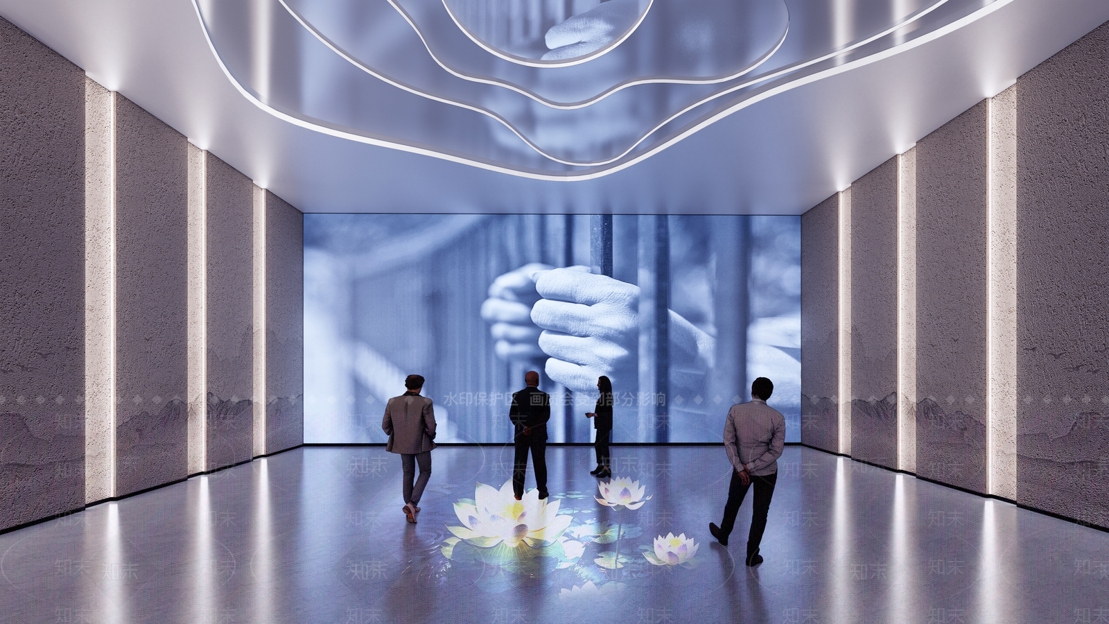 现代党建展厅SU模型下载【ID:1155716379】