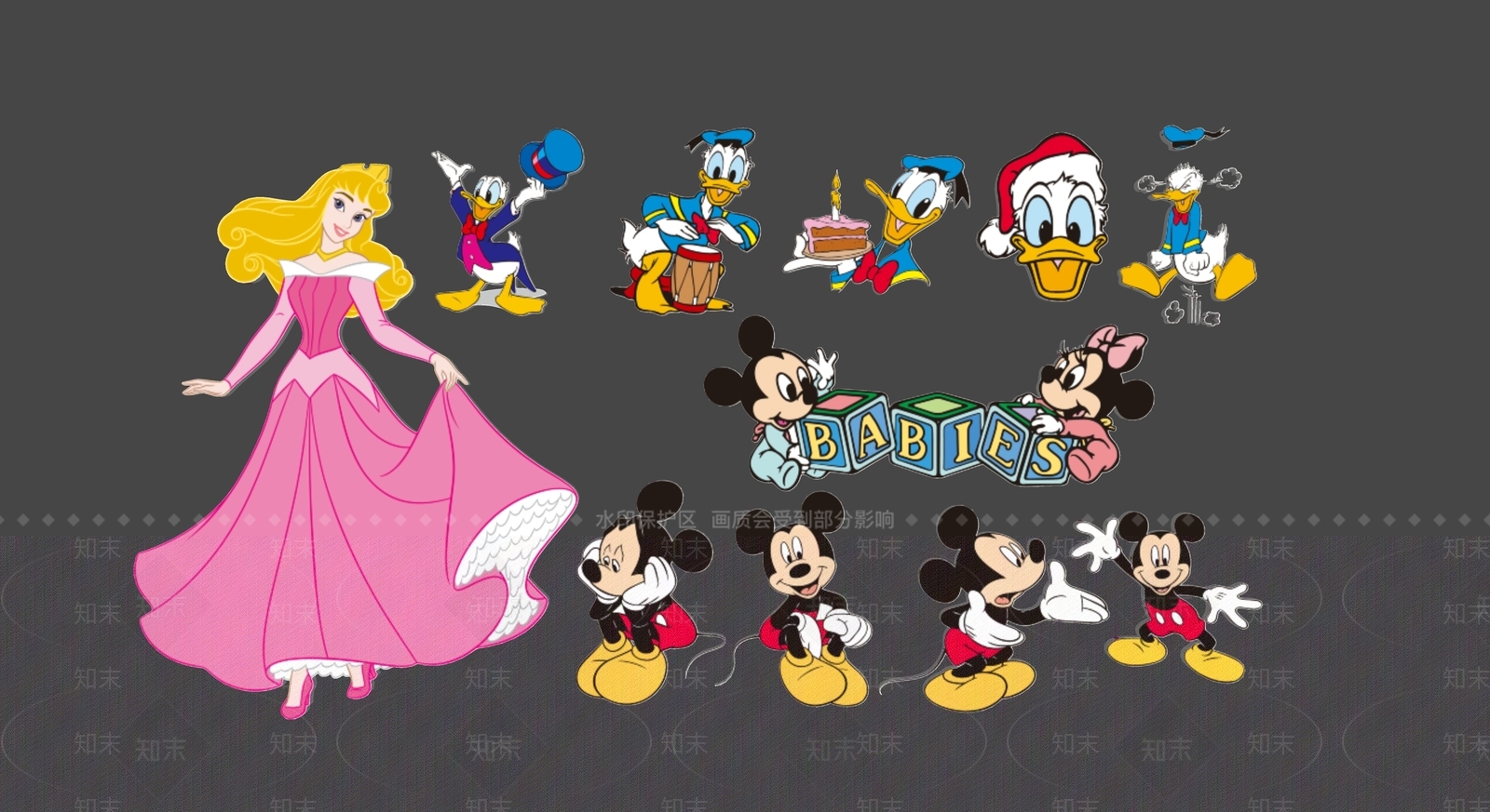 2D现代米老鼠剪影3D模型下载【ID:1155717686】