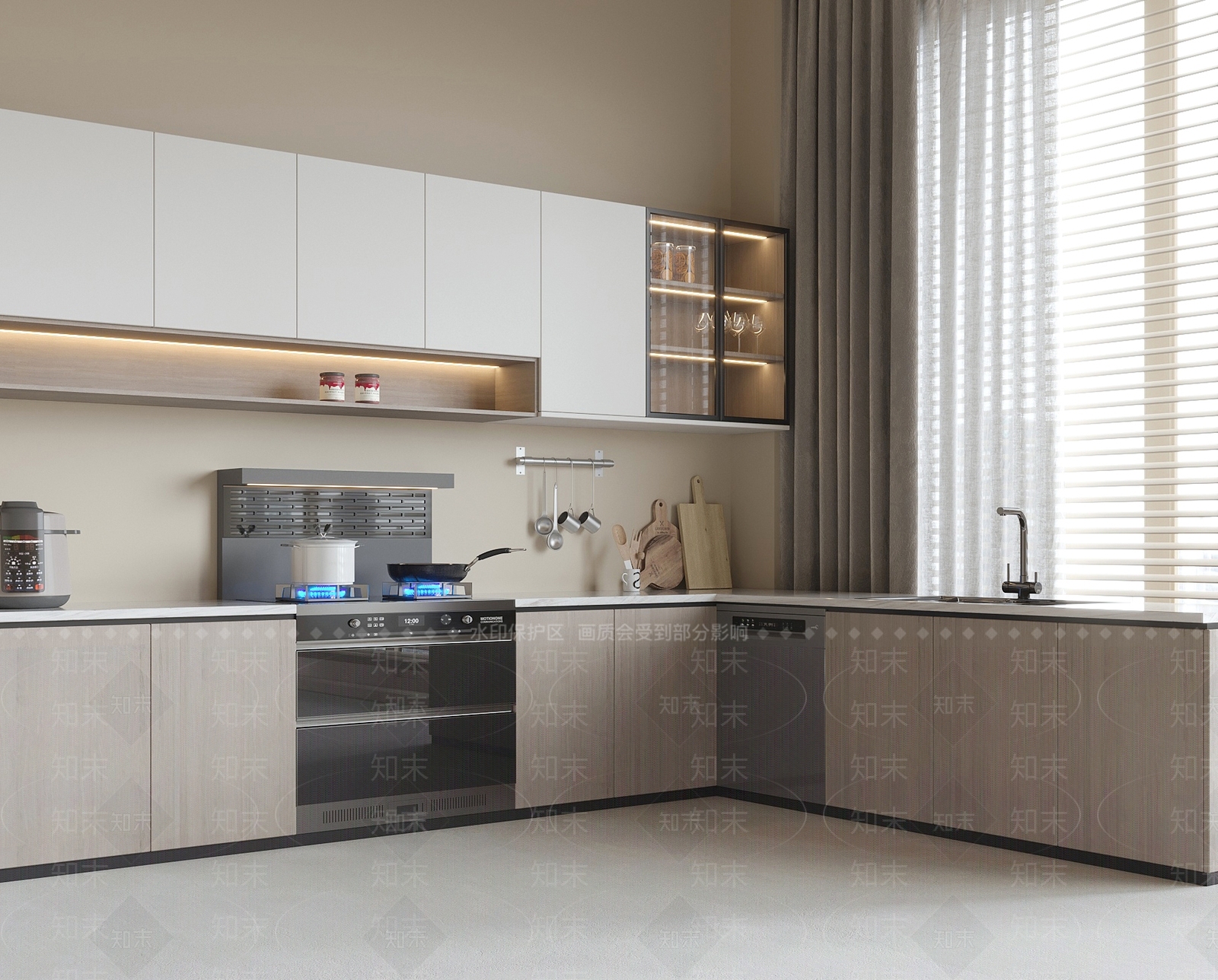 现代厨房橱柜3D模型下载【ID:1155718353】
