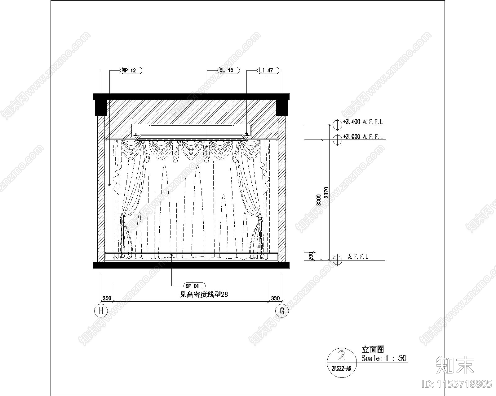 宾馆贵宾足疗房cad施工图下载【ID:1155718805】