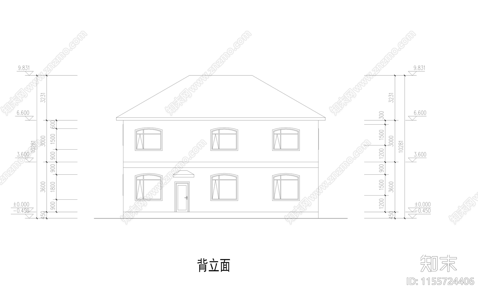 欧式别墅CADcad施工图下载【ID:1155724406】