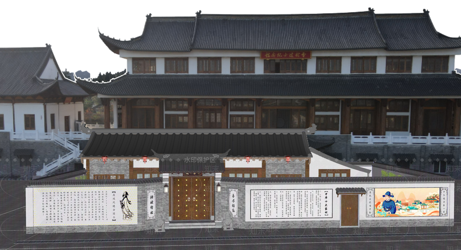中式祠堂SU模型下载【ID:1155729200】