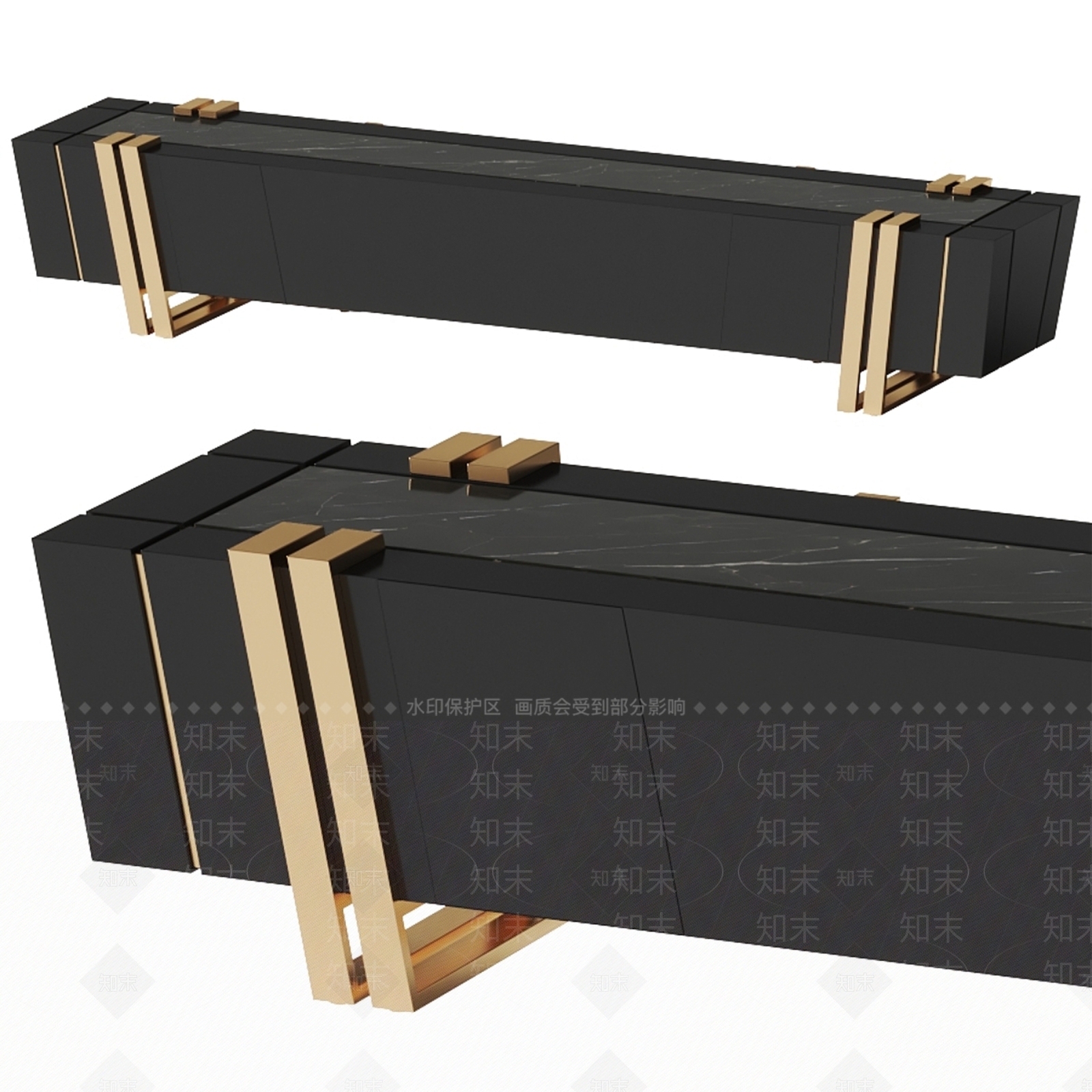 现代电视柜3D模型下载【ID:1155726485】