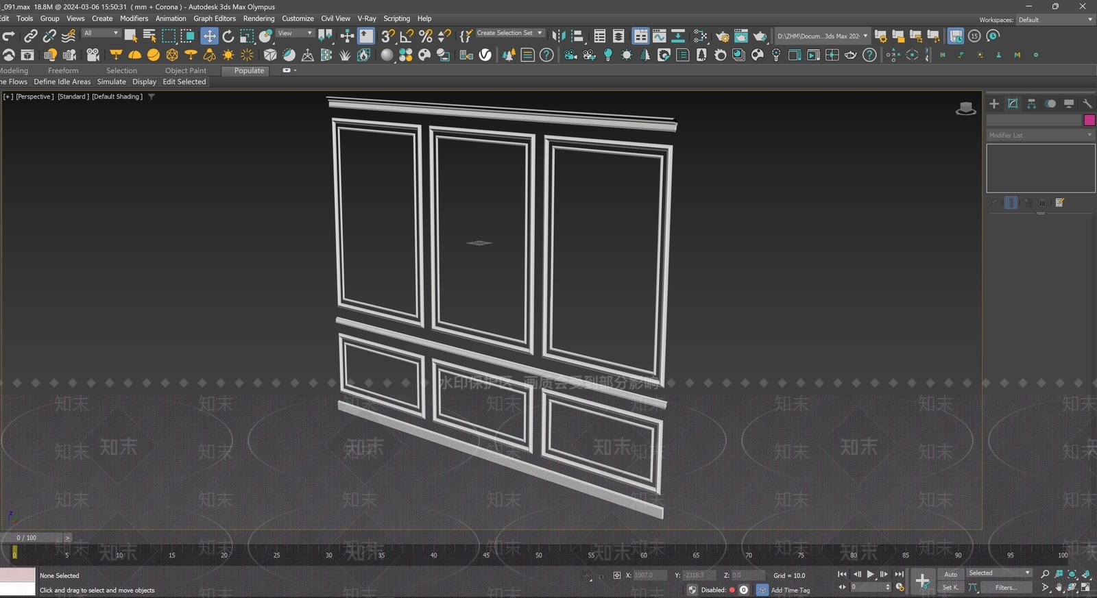 简欧线条3D模型下载【ID:1155727162】