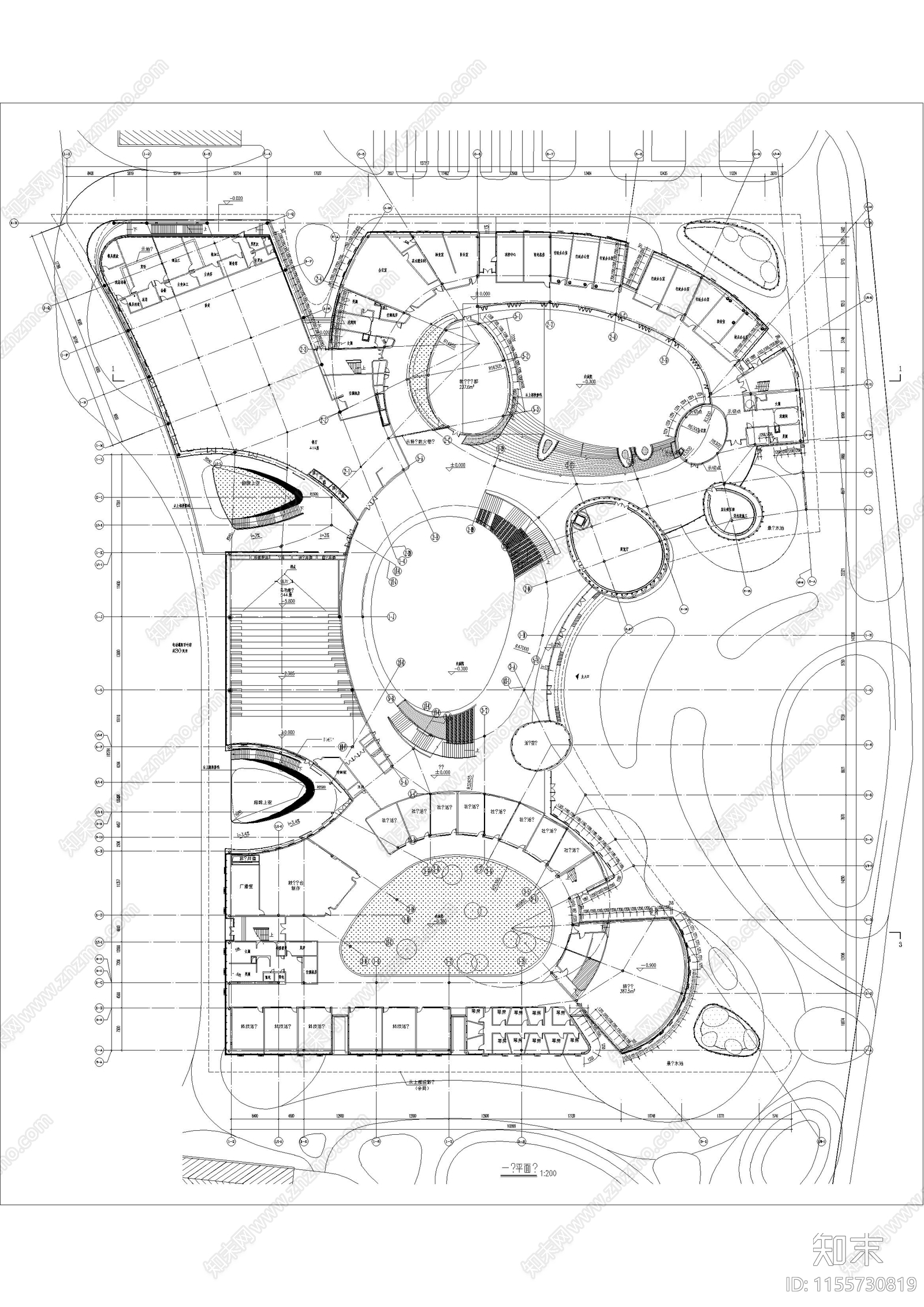 浙江市级幼儿园建筑cad施工图下载【ID:1155730819】