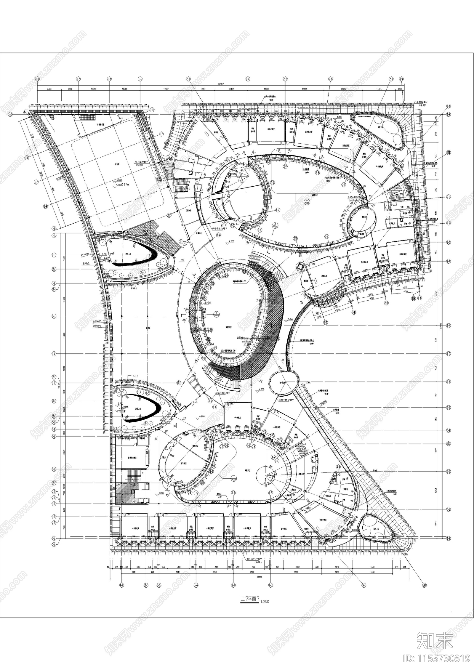 浙江市级幼儿园建筑cad施工图下载【ID:1155730819】