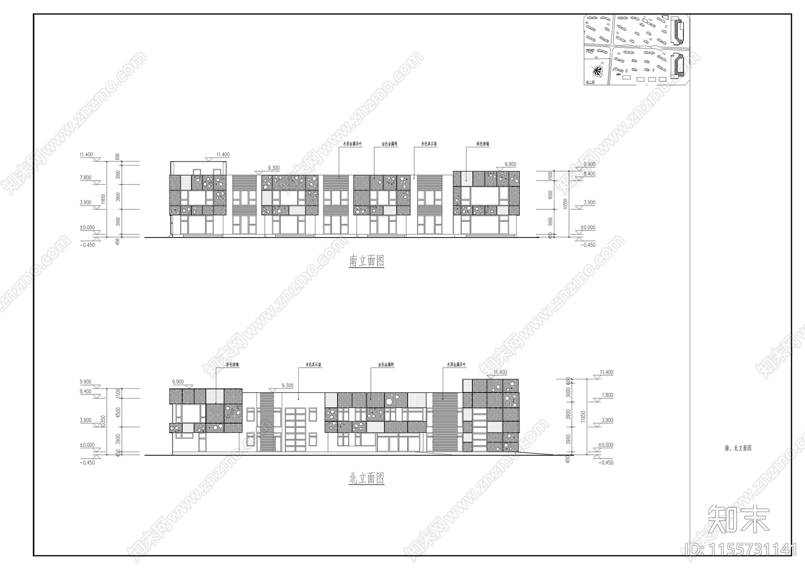 6班幼儿园建筑cad施工图下载【ID:1155731141】