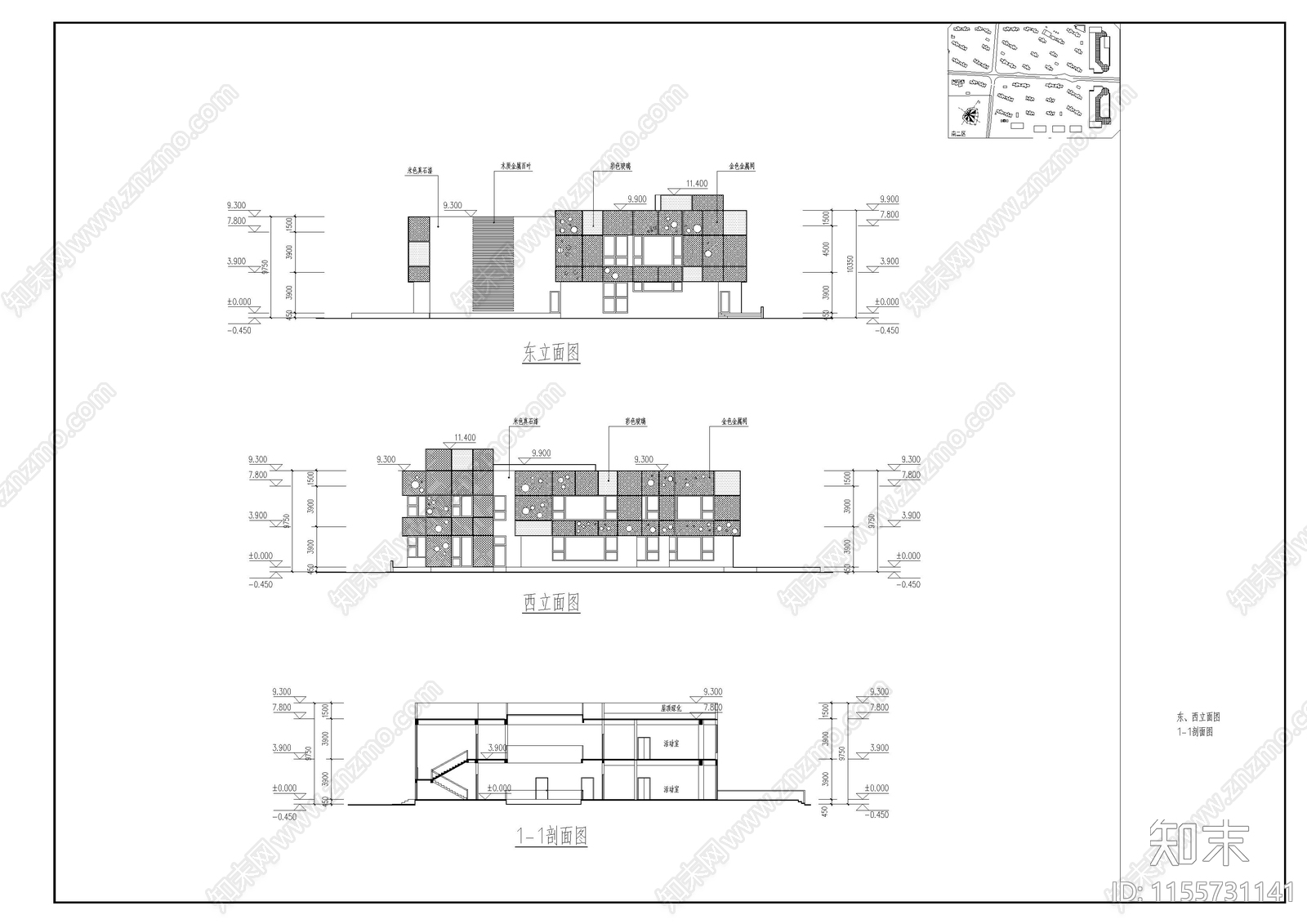 6班幼儿园建筑cad施工图下载【ID:1155731141】