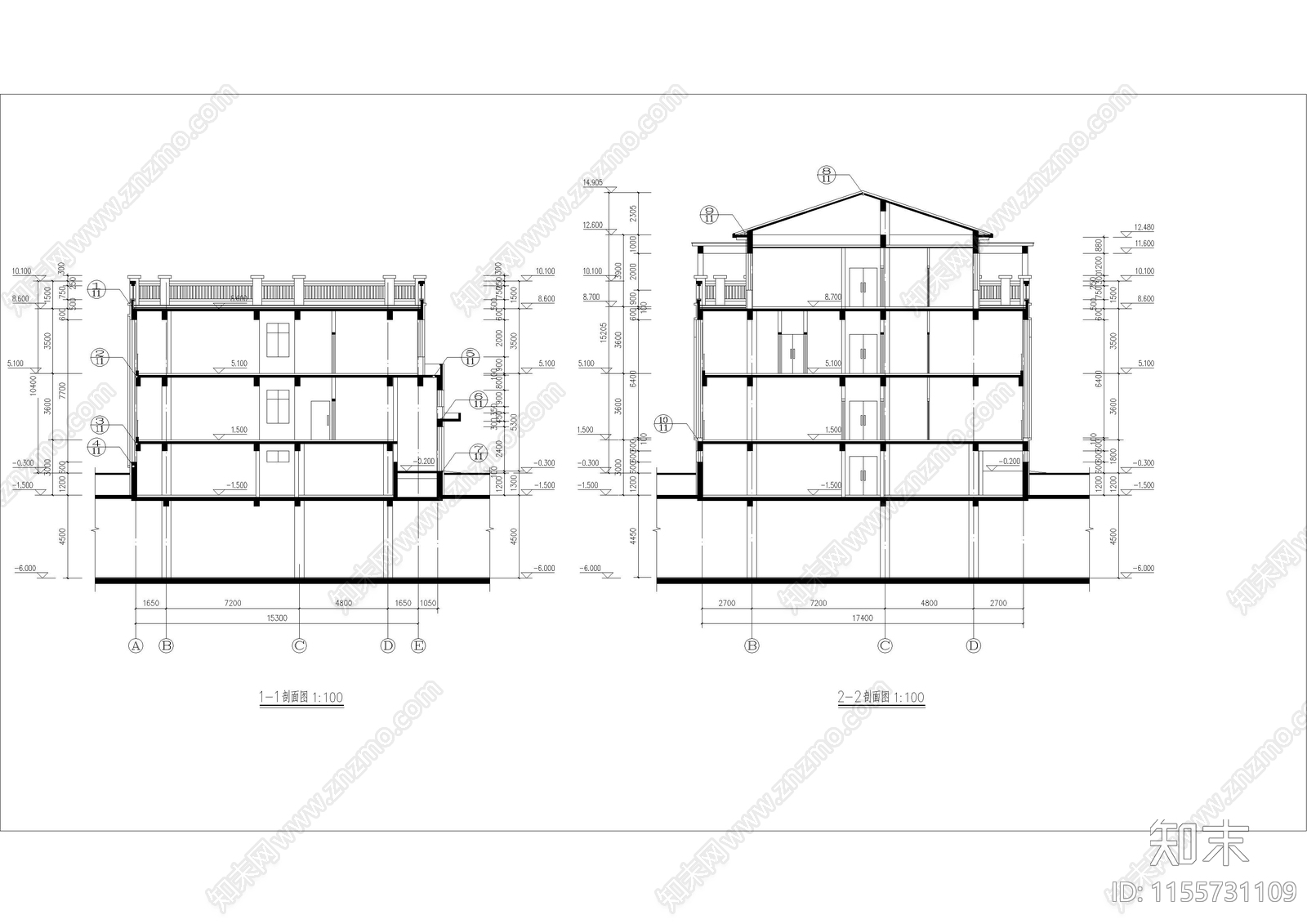 辽宁新中式幼儿园建筑cad施工图下载【ID:1155731109】