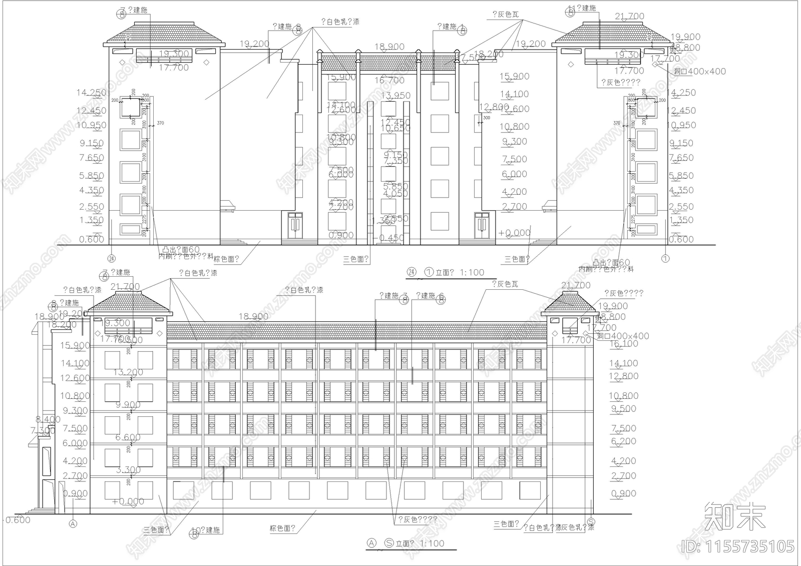 砖混U形学生公寓楼建筑施工图下载【ID:1155735105】