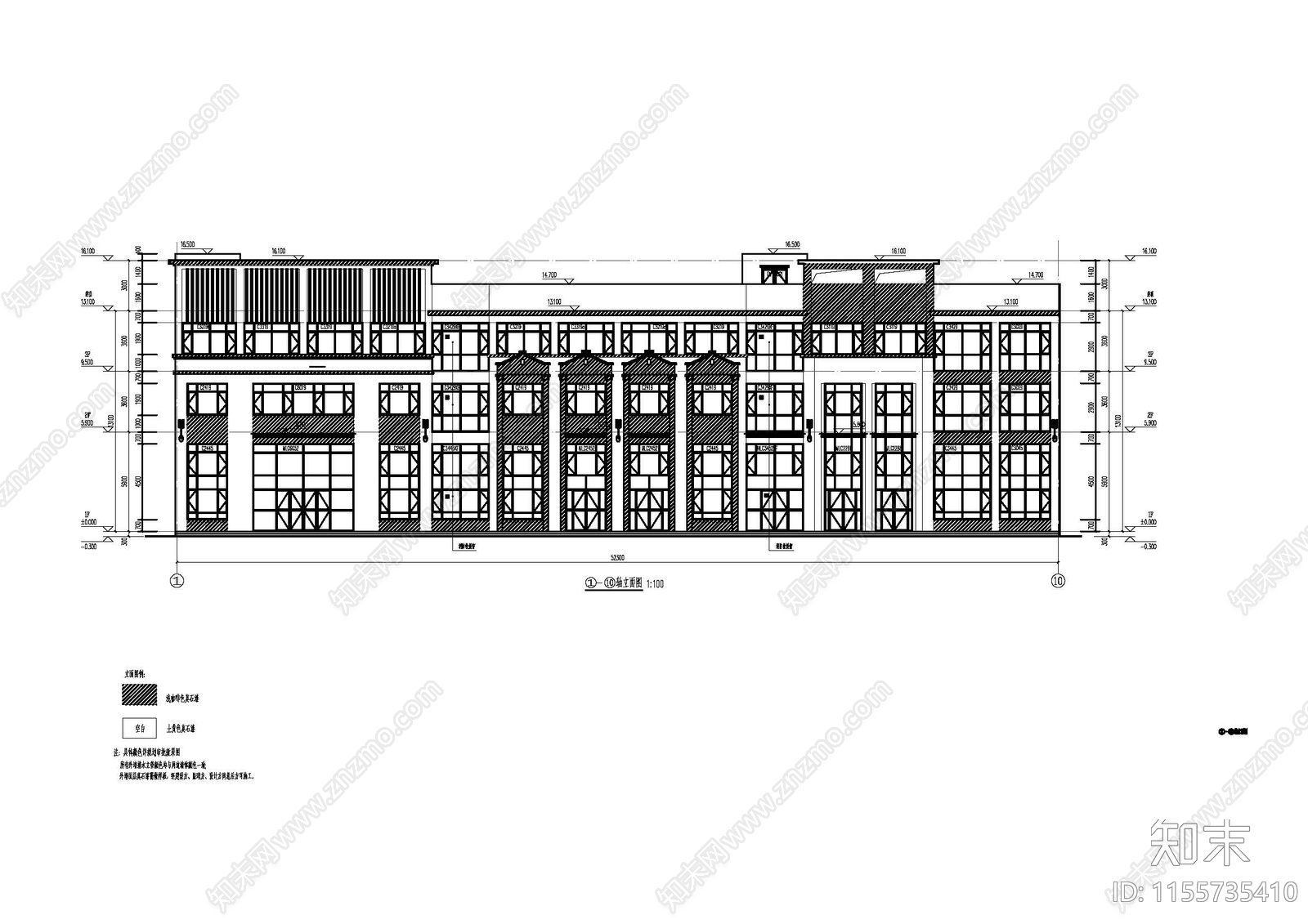 中小学教学楼建筑cad施工图下载【ID:1155735410】