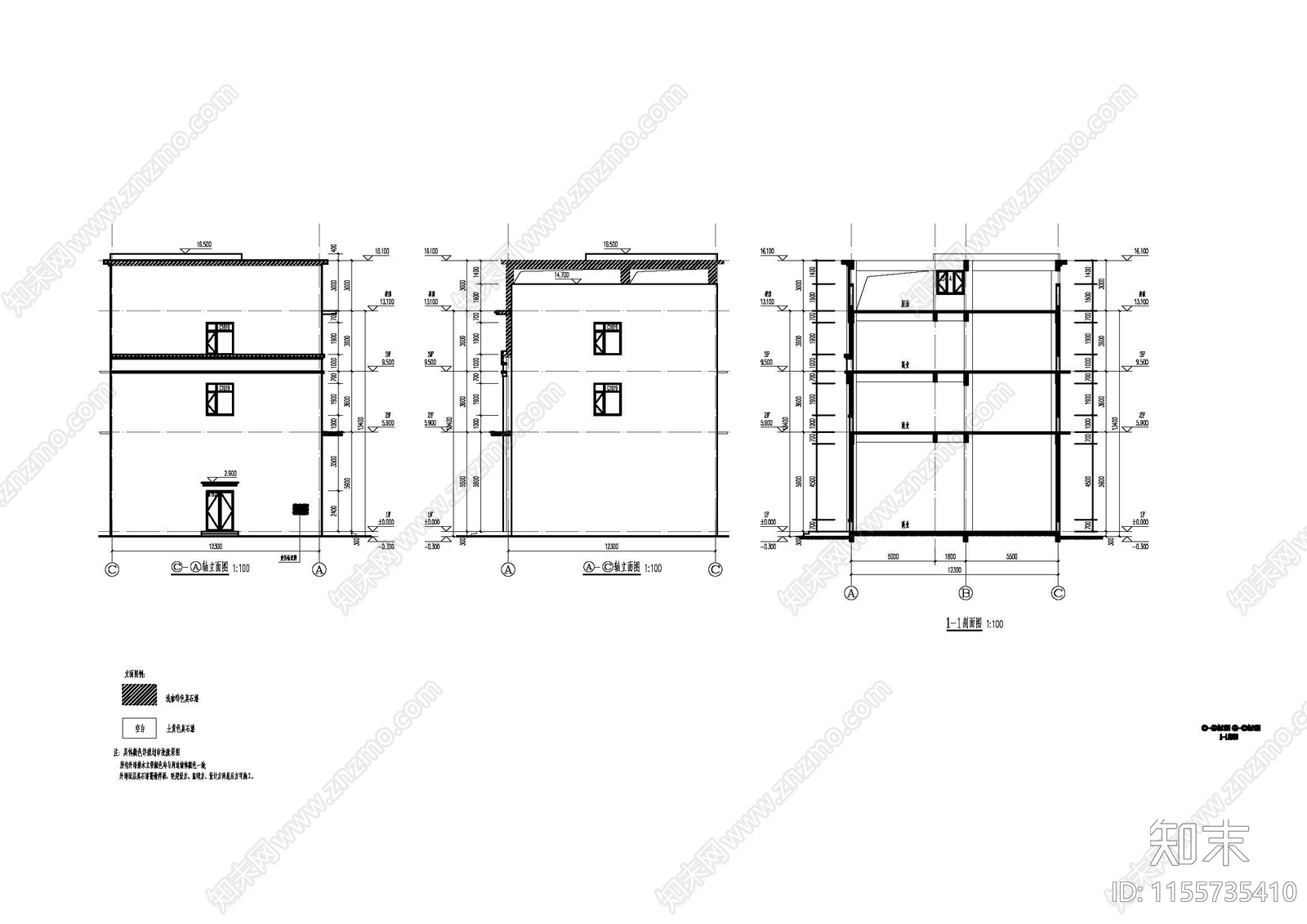 中小学教学楼建筑cad施工图下载【ID:1155735410】