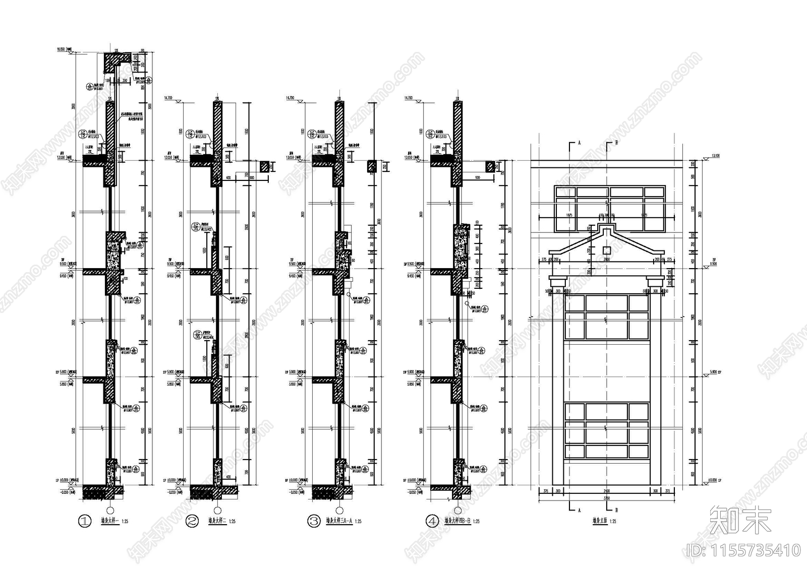 中小学教学楼建筑cad施工图下载【ID:1155735410】