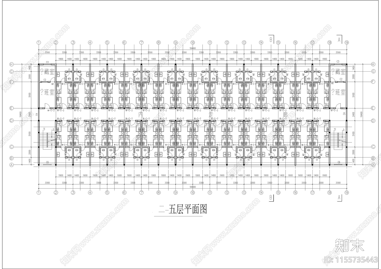 学生宿舍建筑施工图下载【ID:1155735443】