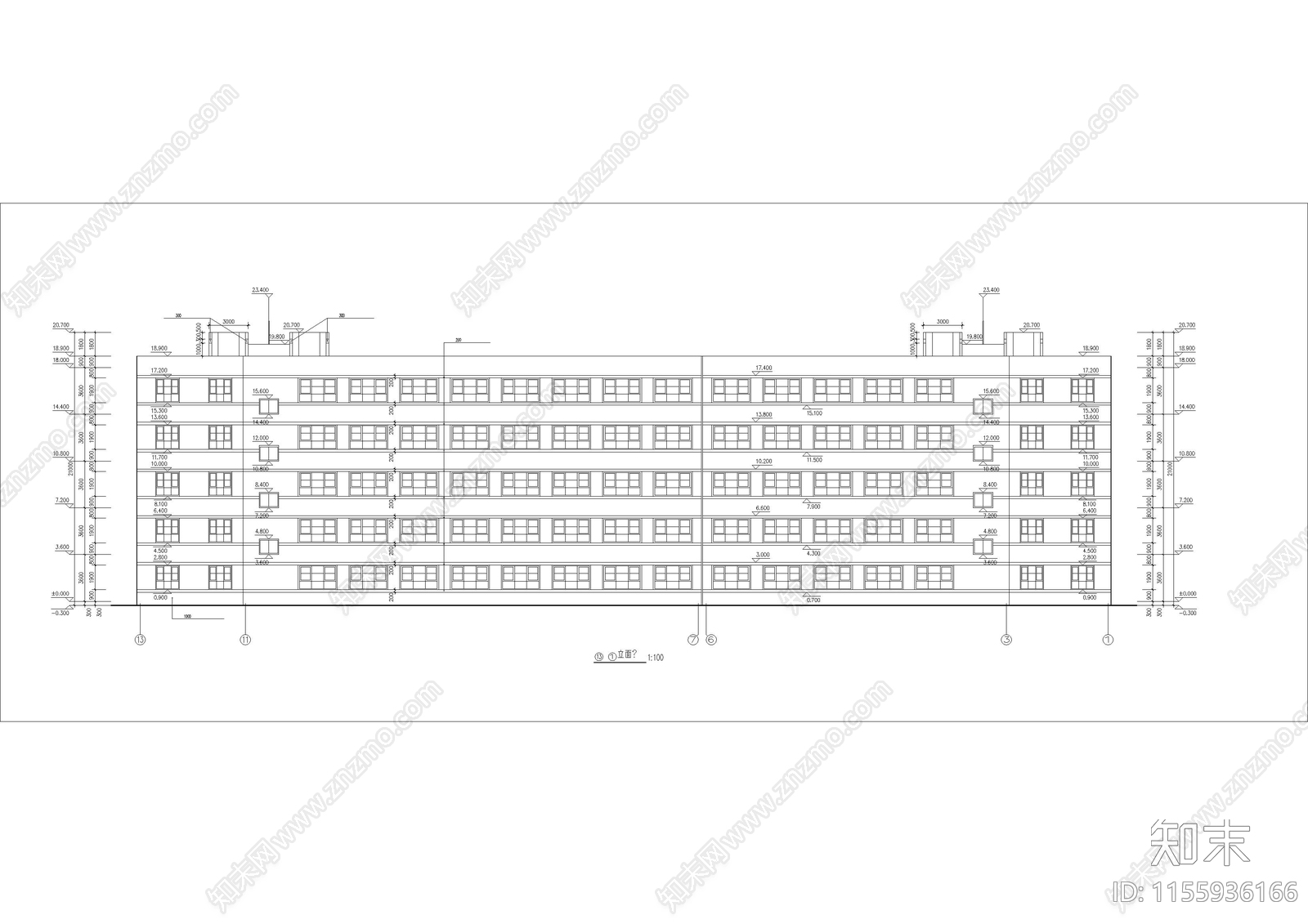 5层新疆区服装公司宿舍楼建施工图下载【ID:1155936166】